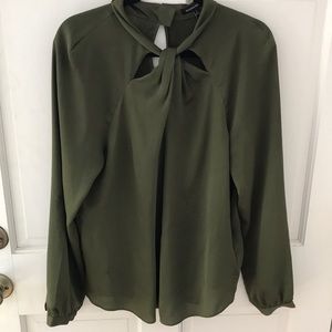 Long Sleeve Green Blouse